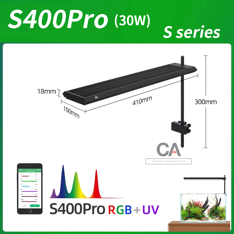 Aquarium Plants Live - WEEK AQUA Sシリーズ RGB+UV フルスペクトル自然水槽ライト アプリ制御