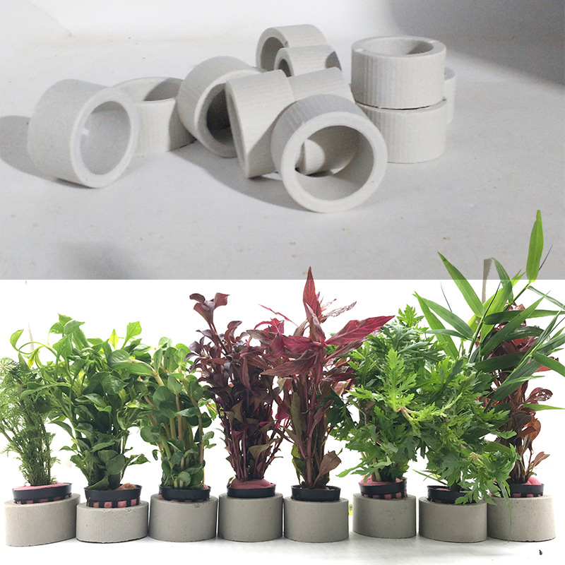 Plant Aquarium Pot - 水槽装飾セラミックリング、水槽植物固定ポット、水玉水生植物、鉢植えカップ、水族館アクセサリー