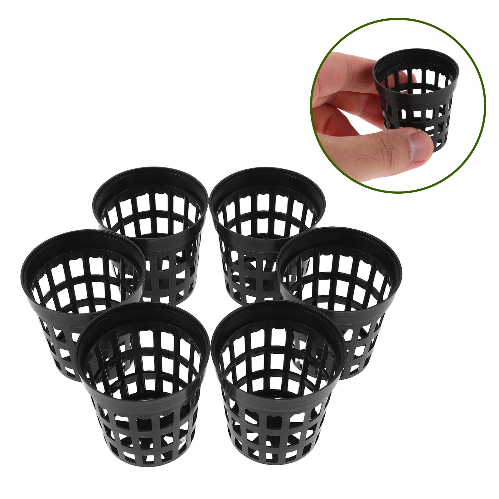 Aquarium Plant Holder - 水耕栽培用の水草、根の成長を促す水生植物、水草の栽培に適した、40個入りのプラスチック製メッシュバスケット（水槽用植物ホルダー）。
