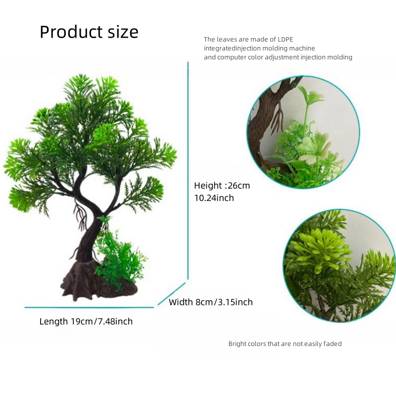 水槽DIY人工水槽装飾植物ツリーオーナメント水生植物草装飾ア - Aquarium Plants Live のレビューと価格