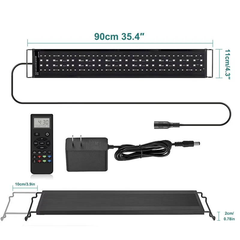 SIROKA 90cm リモコン式スマートLED水槽ライト  - Aquarium Plants Live のレビューと価格