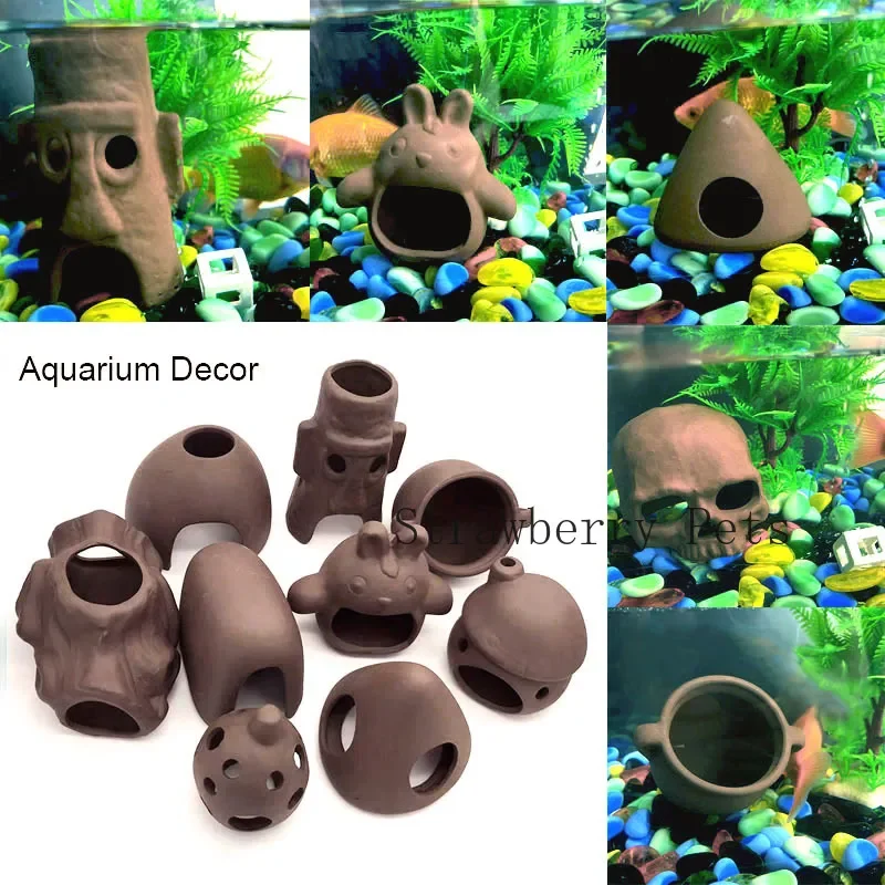 セラミック水族館の装飾魚エビシェルターハウス陶器サソリハウス - Aquarium Plants Live のレビューと価格
