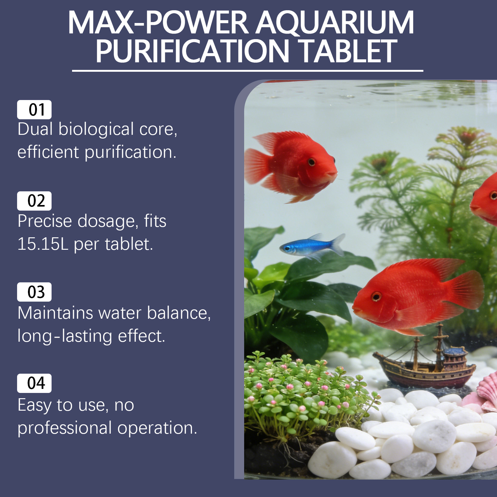 水槽用藻類除去タブレット、濁った緑色の水をすばやく浄化、藻類 - Planted Aquarium Algae Control のレビューと価格